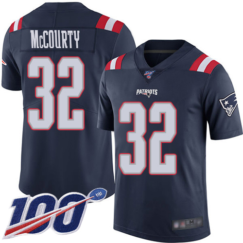 New England Patriots Football #32 100th Season Limited Navy Blue Men Devin McCourty NFL Jersey->youth nfl jersey->Youth Jersey